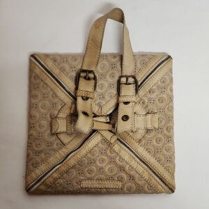 Vintage Y2K BCBG Maxaria Tan Unique Rare Handbag.